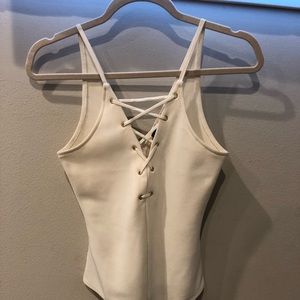 Off-white, lace up body suit sz xs